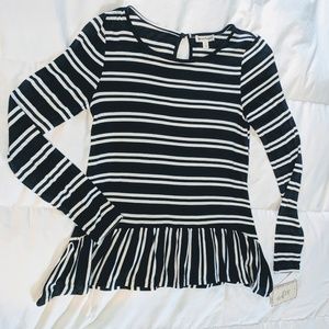 New women's long sleeve top shirt Navy Size XS